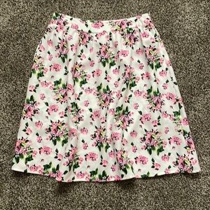 My Beloved Floral Cream Color A Line Skirt Sz M